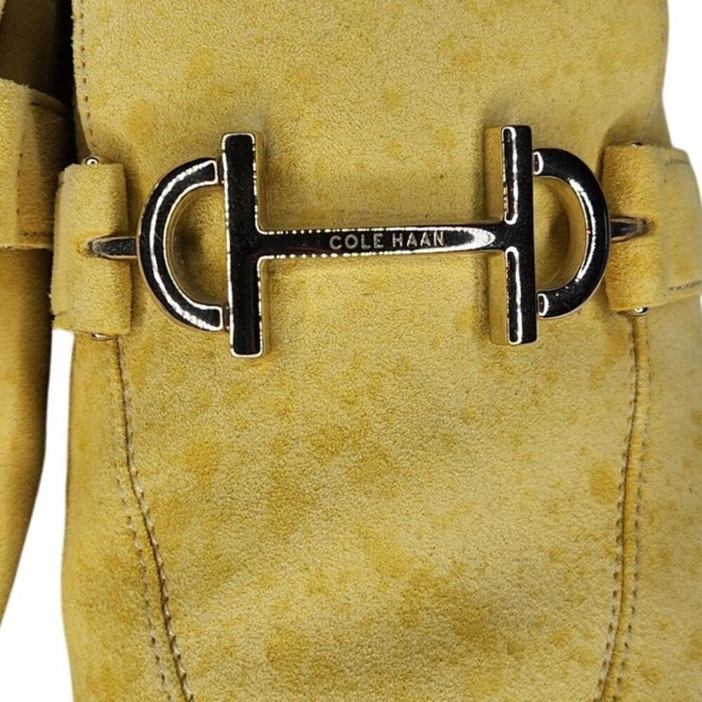 Cole Haan Grand Series Butter Yellow Suede Loafers Slip On Bit Detail - Picture 6 of 8